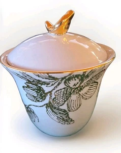 Avon Expressions China Sugar Bowl Only Gold Lead EUC - Picture 1 of 7