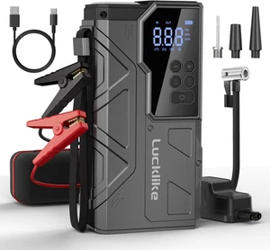 Lucklike Jump Starter with Air Compressor, 4000A 150PSI Portable Car Battery ... - Picture 1 of 12