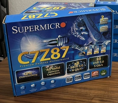 🌟 NEW Supermicro C7Z87 Motherboard Intel 4th Gen LGA1150 Z87 (Read Desc.) - Image 1 of 4