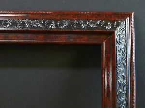 24x20 20x24 Rich Merlot Scrolled Painting Picture Art Frame Deep Red & Black - Picture 1 of 6