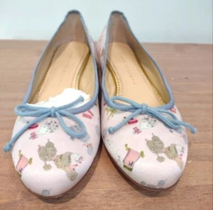 Charlotte Olympia Poodle Miranda pink and blue ballerina flats 40 $495 - Picture 1 of 7