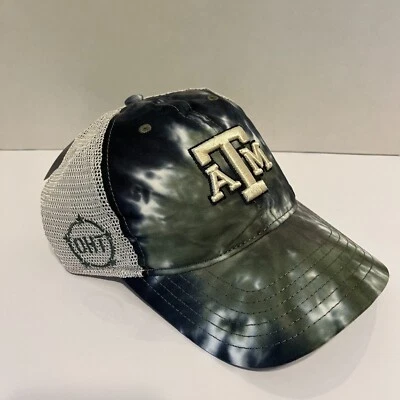 Gorra NCAA Texas Aggies A&M OHT Trucker Snapback Tie Dye Verde Auténtica Nueva Foto 1 de 4