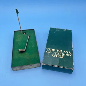 Top Brass Executive Game Golf Board Game Open Box Complete - Foto 1 di 6