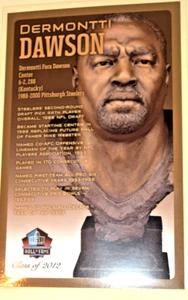 PRO FOOTBALL HALL: "BÜSTE POSTKARTE (3,5" x 5,o"), DERMONTTI DAWSON", Klasse 2012 - Bild 1 von 3