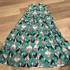 Crown & Ivy Damen ärmelloses Midikleid mit lebendigem abstraktem Print Größe M 100% - Bild 1 von 8