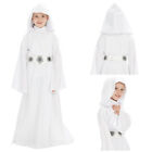 Kinder Leia Prinzessin Cosplay Kleid und Gürtel Kostüm Halloween Karneval Party Anzug
