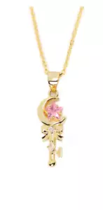 BISOULOVELY Moon Shaped Key Selena Pendant Necklace .925 Silver - New in Package - Picture 1 of 4