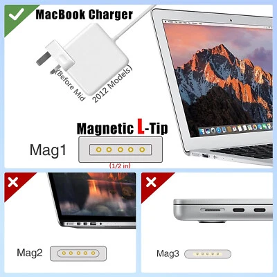 85W Magsafe 1 Charger for Apple MacBook Pro 15 17 A1290 A1286 A1297 A1343 L-Tip - Image 1 of 4