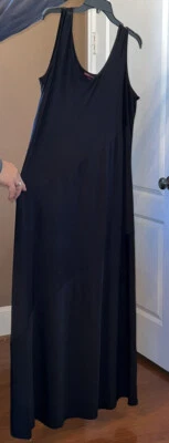Jessica London Sz 16 Black Maxi Dress Flowy And Silky  - Image 1 of 4