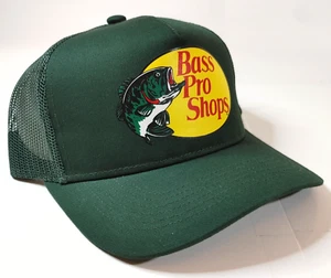 Gorra Green Bass Pro Shop - Snapback ajustable - Camionero Pesca Exterior Nueva - Imagen 1 de 9