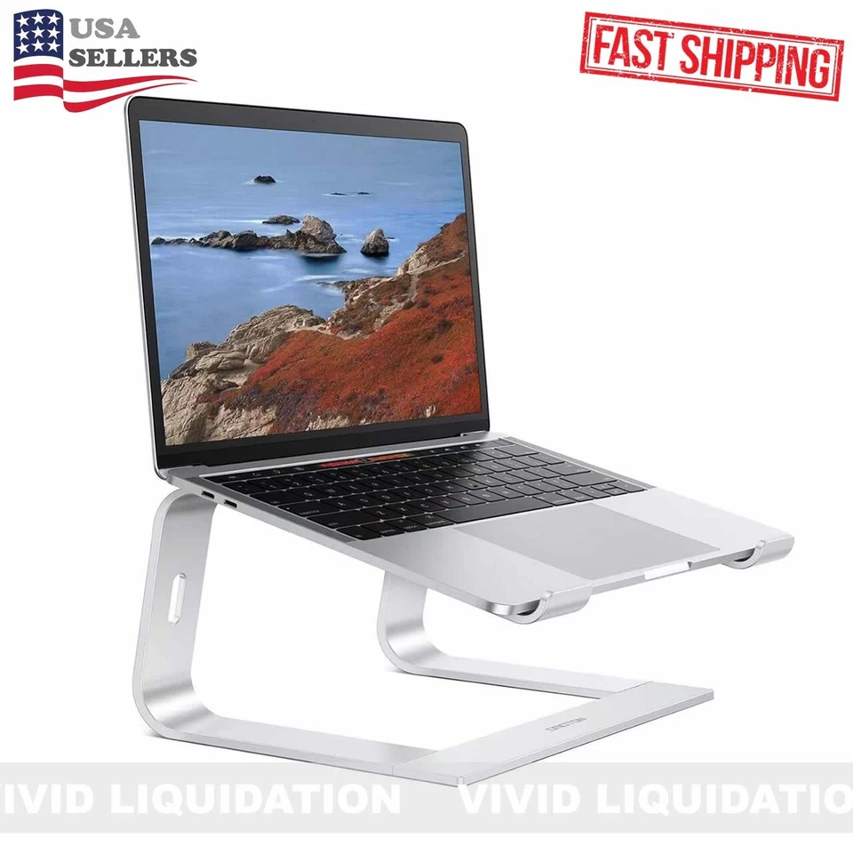 OMOTON 11-16 inch Laptop Stand Detachable Mount Aluminum Holder for Desk Silver - Image 1 of 4