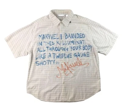 Makaveli Branded Tupac Shakur Men's Sz 2XL Vintage Short Sleeve Button Up Shirt - Image 1 of 4