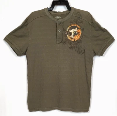 Camisa tejida de playa Canyon River Blues para hombre joven talla XL algodón oliva borde crudo Foto 1 de 4