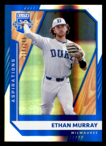 2021 Panini Elite Extra Edition Ethan Murray  Aspirations Blue  SN218/249 #147