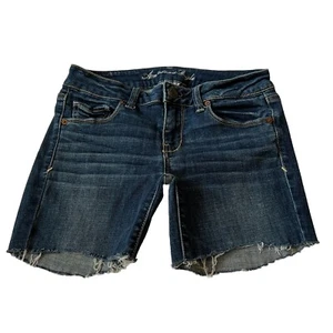 American Eagle DYI Cut Off Stretch Low Rise Skinny Jean Shorts Women’s Size 4 - Picture 1 of 11