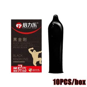 10X Preservativi Uomo Adulto Lattice Naturale Nero Manicotto Pene Ritardante Preservativi Lunga Durata - Foto 1 di 11