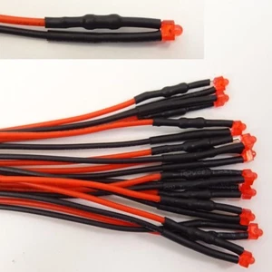 10 Piezas LED 1,8mm Rojo Difuso Cableado 6-12V C3637 Modelismo Hobby Profesión - Imagen 1 de 1