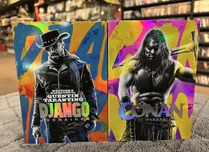 Django Unchained & Conan The Barbarian DVD Rare Holofoil Slipcover Brand New! - Picture 1 of 4