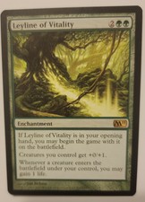 Mtg Leyline Of Vitality M11 Core Green Rare Enchantment NM