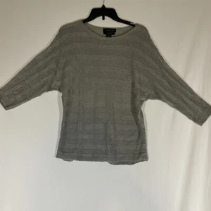 Tahari 100% Linen Womens Knit Sweater 3/4 sleeve - Picture 1 of 4