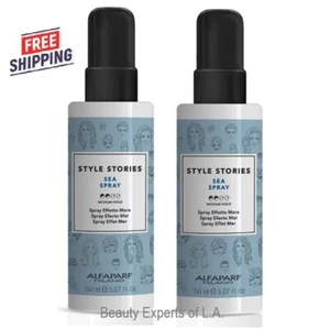 2 PACK AlfaParf Style Stories Sea Spray (Medium Hold) 150ml / 5.07oz - Picture 1 of 4