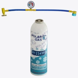 Car R1234yf AC Aircon Air Con Conditioning Topup Refill Regas Kit+ Hose Gauge - Picture 1 of 5