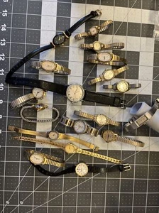 18 Ladies Men’s Mechanical Quartz Watches Orvin Benrus Armitron Diamond Pulsar - Picture 1 of 21
