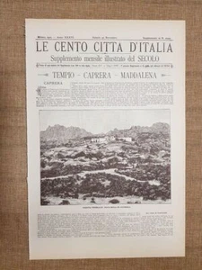 Le Cento Città d'Italia 30 novembre 1901 Tempio Caprera Maddalena Ristampa - Picture 1 of 1