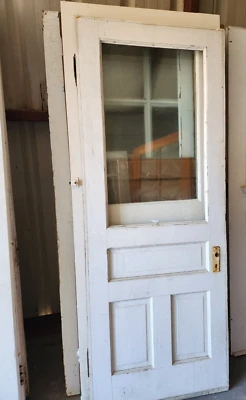 PUERTA EXTERIOR MADERA 3 PANELES 29 1/2 X 77 ENVIAMOS Foto 1 de 4