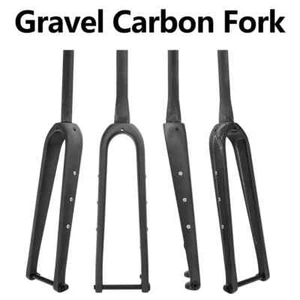 Road Gravel Bike Carbon Forks Straight/Taper Tube Disc Brake 700C Offset 50mm - Picture 1 of 18