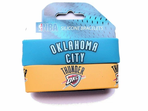 Oklahoma City Thunder 2-pc Bracelets    Bold Graphics Cover