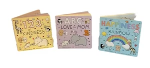 3 Patricia Hegarty Books, ABCs Love Mom, 123s Kindness & Happiness Rainbow New - Picture 1 of 5