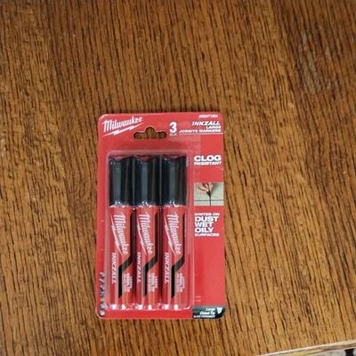 MILWAUKEE INKZALL BLACK LARGE CHISEL TIP MARKER (3 pack) 4932471554 - Image 1 of 3