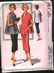 3946 Vintage McCalls SEWING Pattern Misses 1950s Maternity Two Piece Dress 14 - Picture 1 of 2