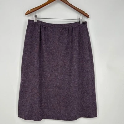 Classic Pendleton Wool Skirt Size 18 Purple Tweed Knee Length Career Fully Lined - Image 1 of 4