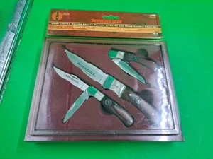 Winchester 2008 Limited Edition Ersatz Mother of Pearl Wood Handle 3 Knife Set - Picture 1 of 3