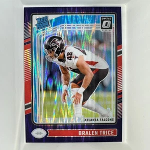 2024 Donruss Optic Purple Shock Bralen Trice Rated Rookie Atlanta Falcons #212 - Picture 1 of 2
