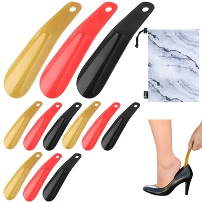 12 Pcs Shoes Horn Plastic Travel Shoehorn 6.3 Shoe Easy-Slip Shoes Horns for ... - Image 1 of 4