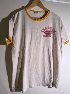 70’s 80’s VTG Vintage Champion Spartan Football 200 Club Retro Indie Ringer Tee - Picture 1 of 11