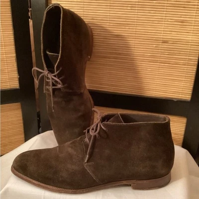 Botas de camurça PAUL STUART / Stuart's Choice tamanho 10 feitas na Inglaterra designer - Imagem 1 de 4