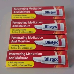 4 BLISTEX medizinische Lippensalbe trockene rissige Lippen Lippen Lippen Fieberbläschen Medex kostenloser Versand - Bild 1 von 1