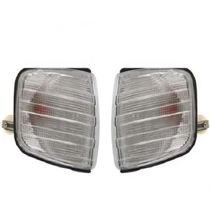 White Turn Signal Corner Light Lamp Cover No Bulbs For Benz S-Class W126 1980-91 - Picture 1 of 5