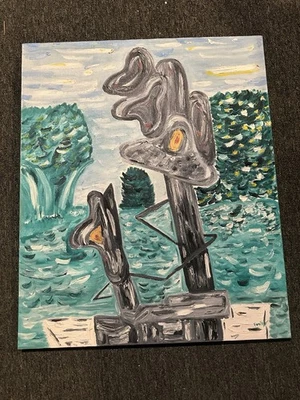 Джуди Пламмер Фанико оригинальная акриловая картина края Swetko 20x24 с автографом - Изображение 1 из 4