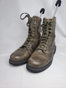 Diesel Hombre Cassidy Cuero Genuino Verde Oliva Bota de Combate Talla UK 8 US9 EU42 - Imagen 1 de 23