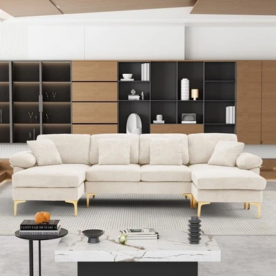 U-образный секционный диван диван-трансформер L-образный с шезлонгом и оттоманкой - Изображение 1 из 4