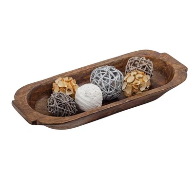 Mie Creations 16'' Large Wooden Dough Bowl for Decor, Huge Decorative Centerp... - Image 1 of 4