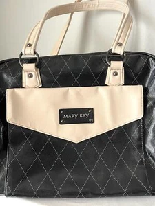 Bolso de Viaje Vintage Mary Kay Grande Negro Crema Consultor Bolso Organizador Equipaje de Mano - Imagen 1 de 17