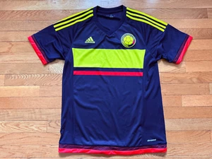 Colombia 2015 2016 Home Shirt Soccer Jersey Adidas Size Medium New BLUE - Picture 1 of 6