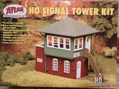 [RXR] HO SCALE-SIGNAL TOWER BUILDING, Plastic Diorama Landscape Model Kit, VINT. - Image 1 of 4
