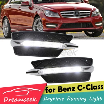 LED DRL Tagfahrlicht für Mercedes-Benz C-Class W204 AMG 12-14 Nebelscheinwerfer - Bild 1 von 4